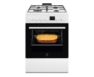 Kuchenka gazowo-elektryczna ELECTROLUX LKK660222W Termoobieg, SteamBake, AquaClean, 60cm